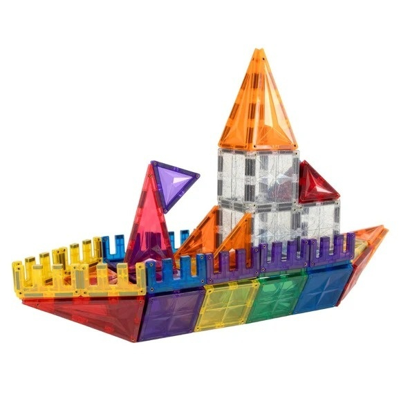 Set magnetic de construit 125 piese, Cleverclixx Baiat, Fata, varsta 3 - 6 ani, 6 - 9 ani [4]