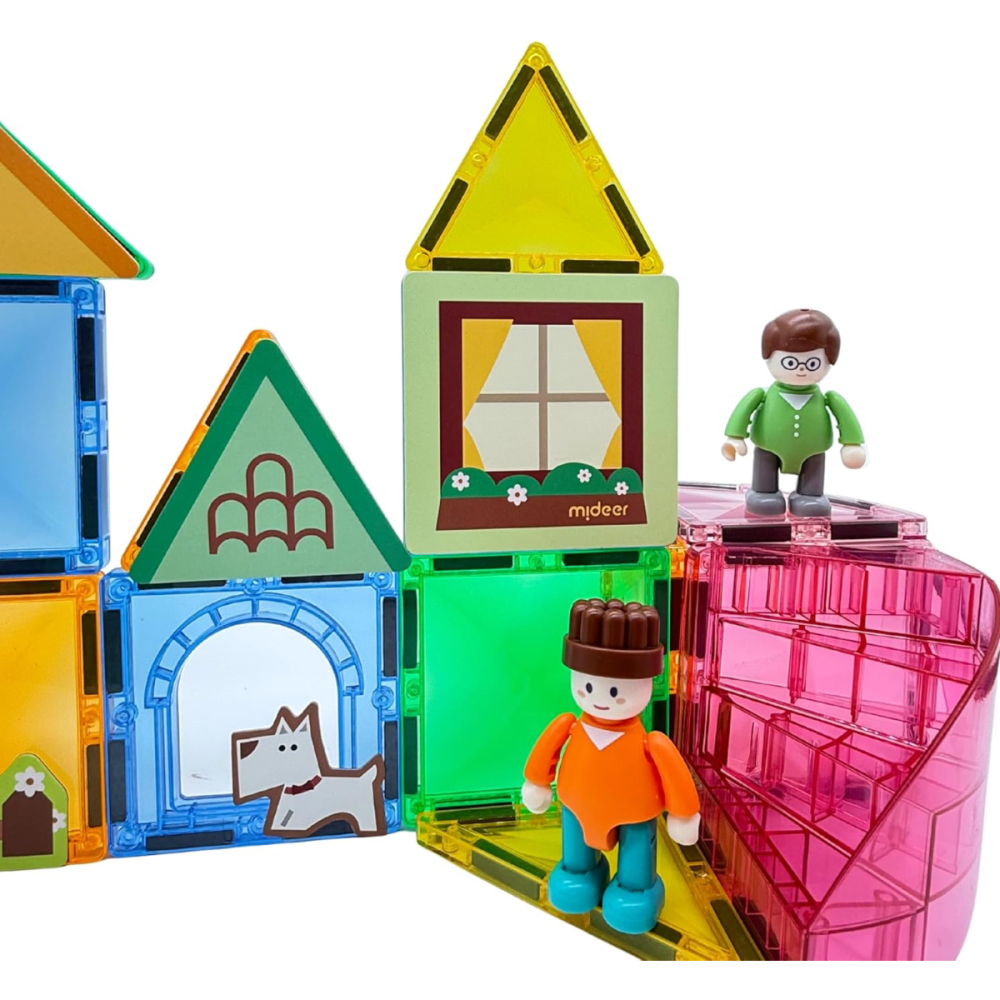 Set Magnetic Mideer My First Kit - Joc Educativ de Constructie si Rol cu 32 Piese Magnetice Sigure [5]