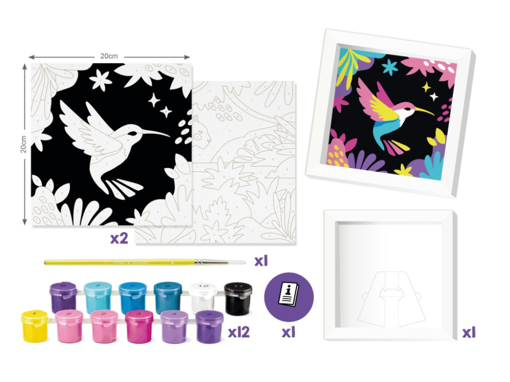 Set Maped Creativ Paint by number - Leopard și Pasăre [4]