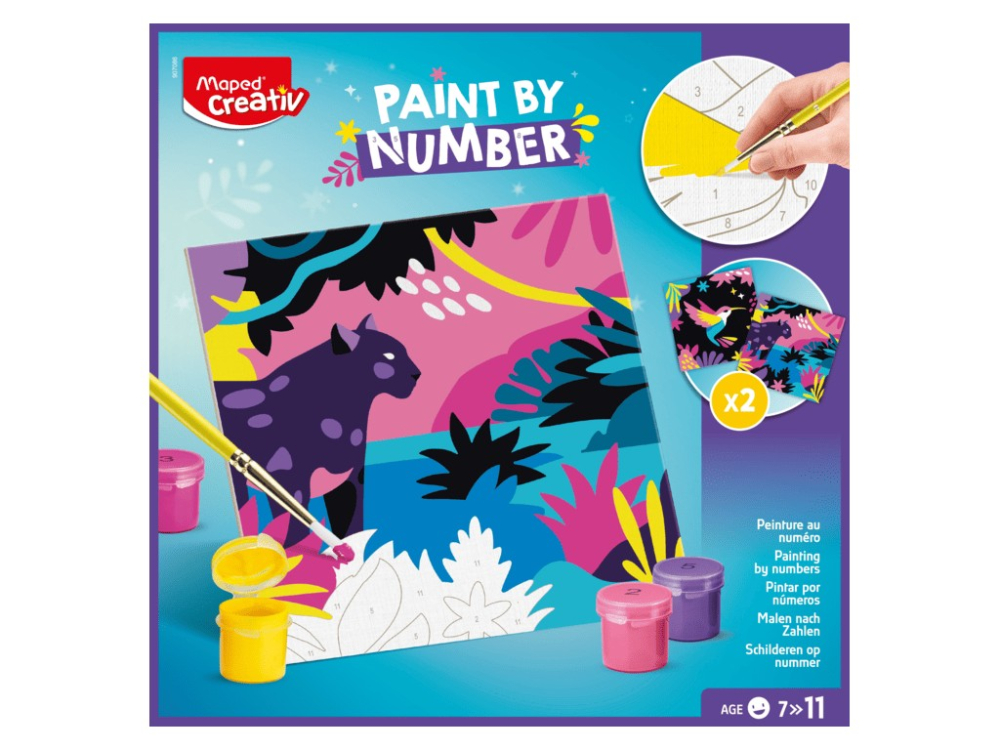 Set Maped Creativ Paint by number - Leopard și Pasăre [2]