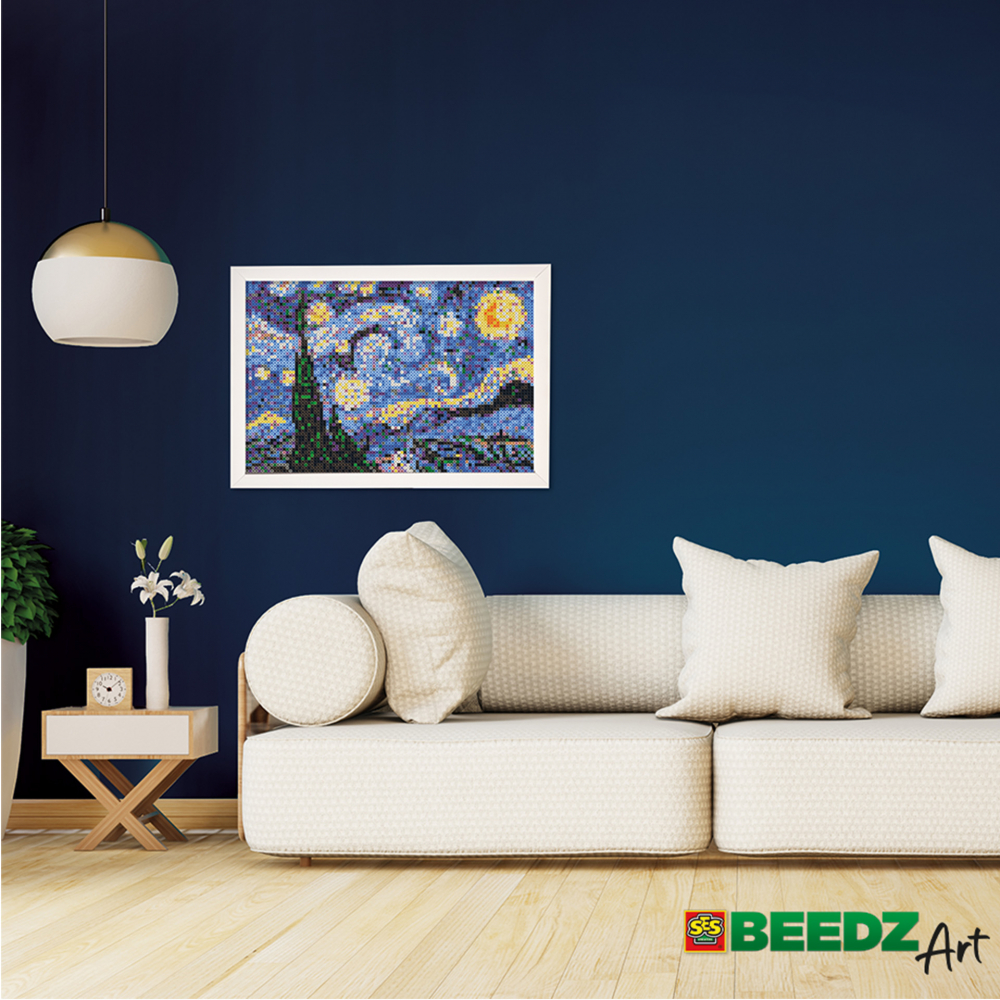 Set margele de calcat Beedz Art - Noapte instelata de Van Gogh, copii varsta 12 ani + [6]