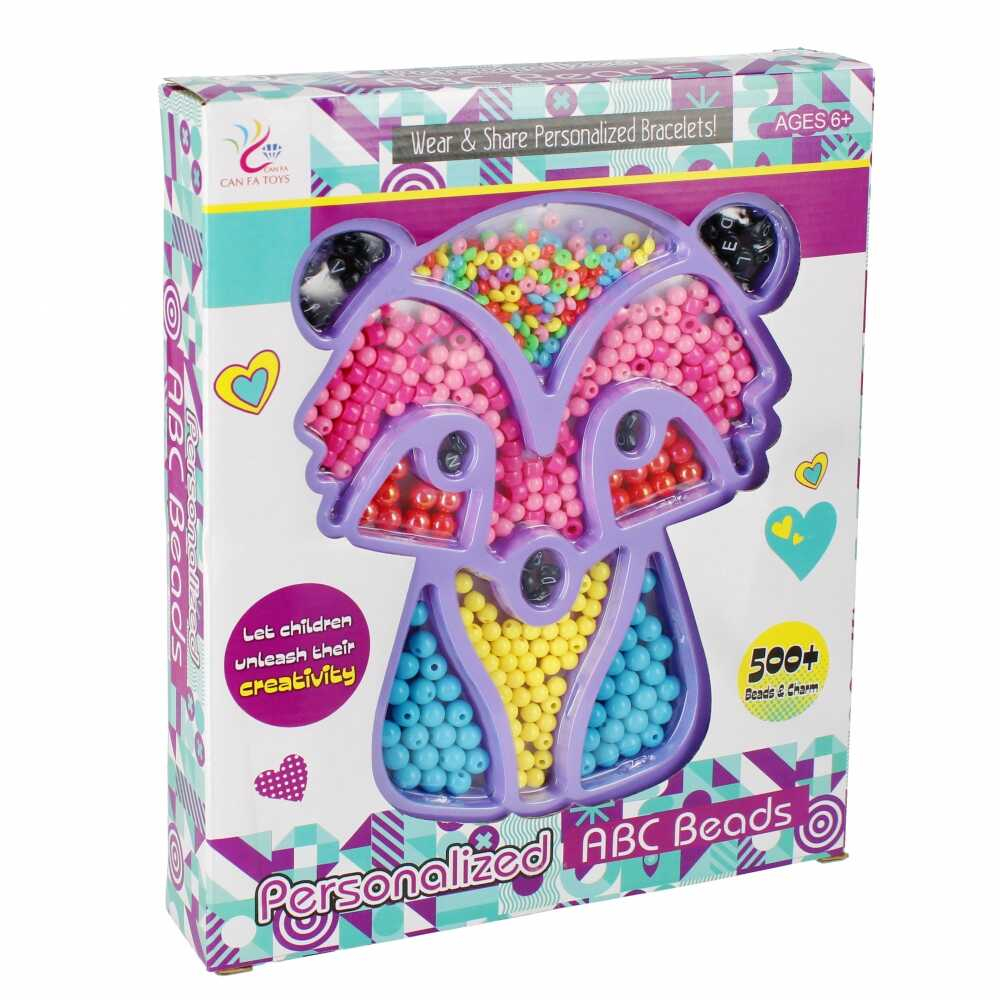Set margele pentru bratari si coliere, 6 ani +, 500 margele si snur, model vulpita [2]