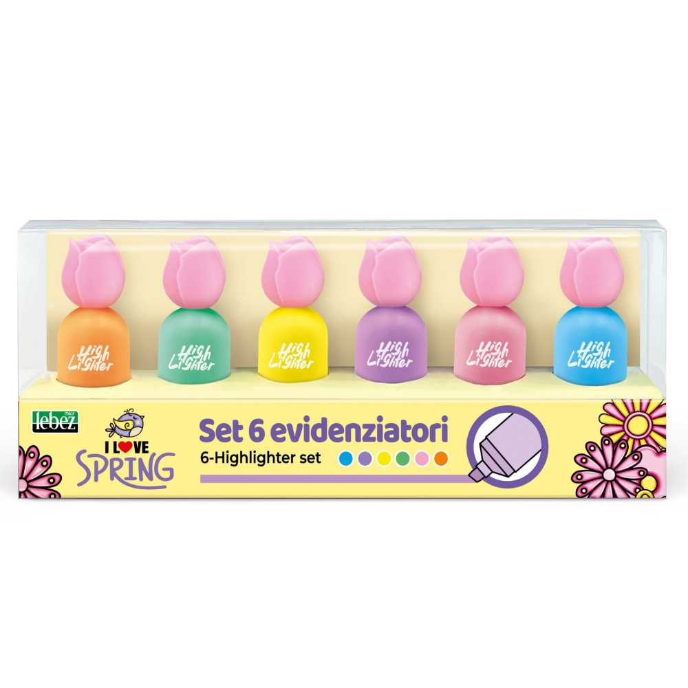 Set Marker evidențiator Puffy Tulips, 6 culori pastel (6 set/display), pret/1 buc [3]