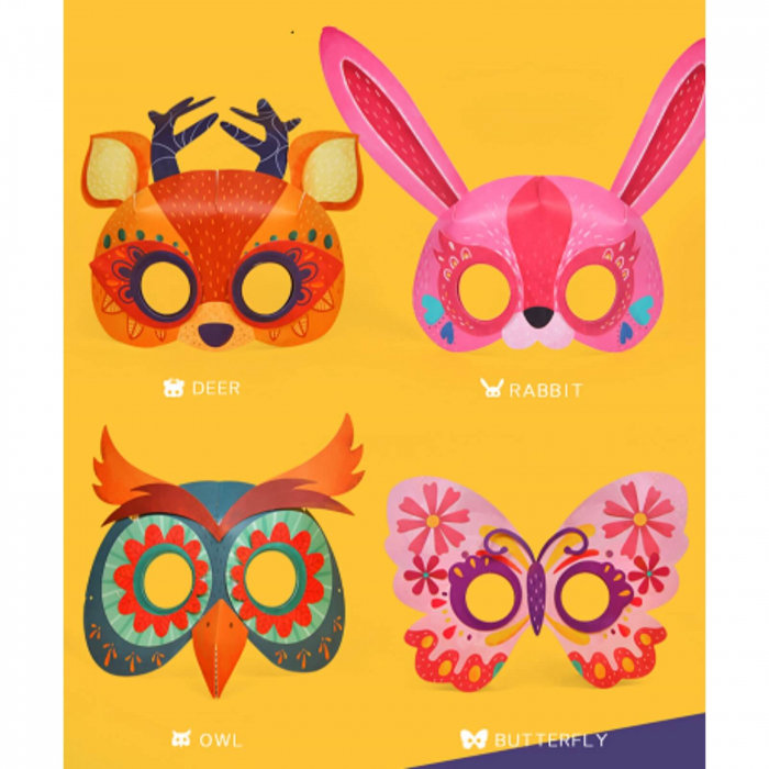 Masti Carnaval din Hartie pentru Copii cu Animale 3D - MiDeer [6]