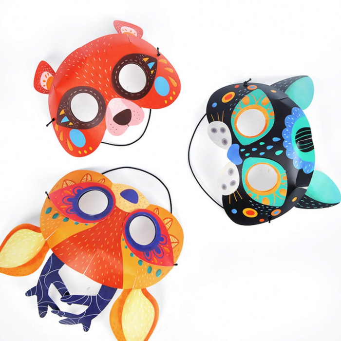 Masti Carnaval din Hartie pentru Copii cu Animale 3D - MiDeer [4]