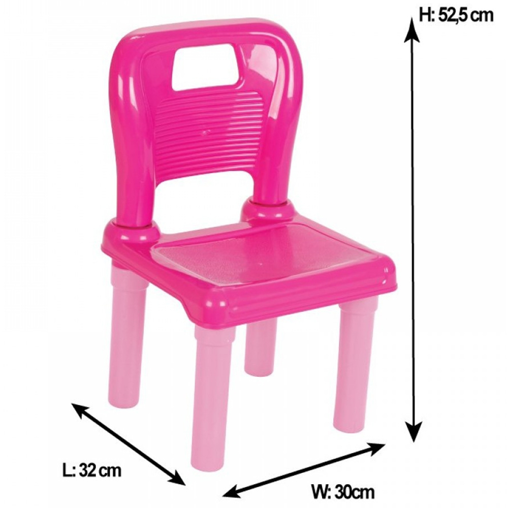 Set Masuta cu 2 scaune pentru copii Pilsan Hobby Study Table pink [3]