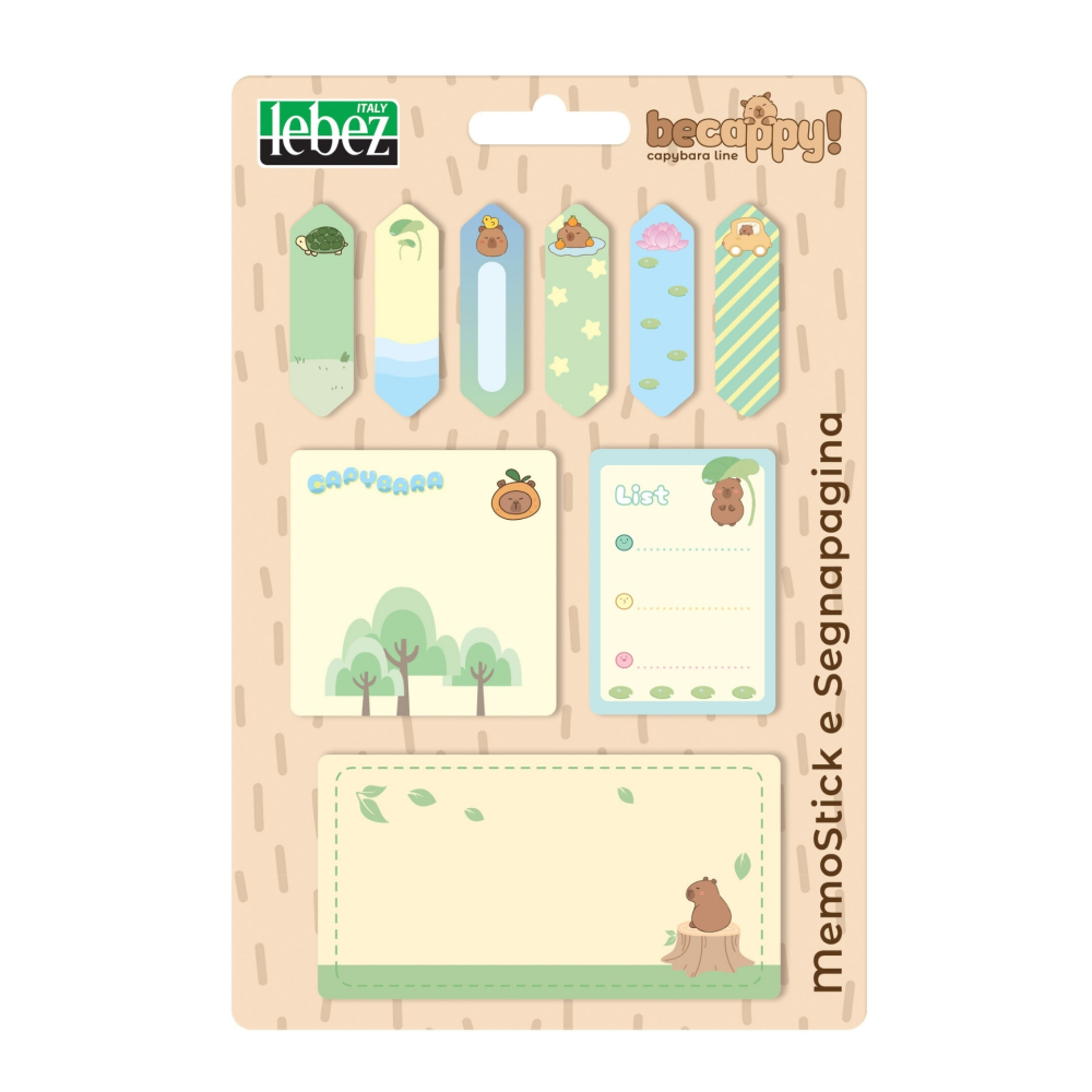 Set memostick si semne de carte Be Cappy din hartie, 4 combinatii (64 blistere/display) [3]