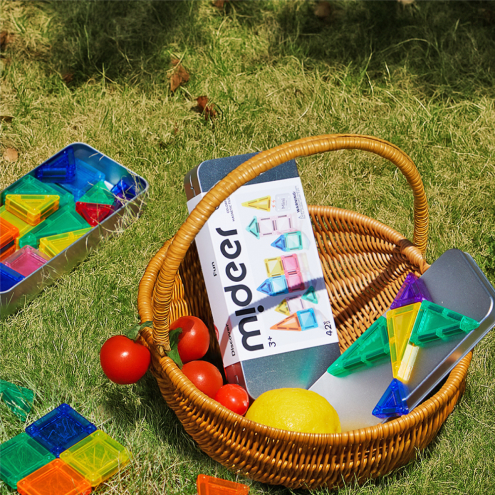 Set Mini Blocuri Magnetice Mideer, 42 Piese, Joc de Constructie Portabil, Varsta 3 Ani+ [4]