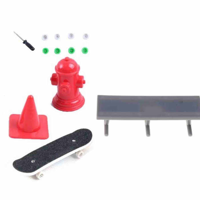Set Mini Skateboard cu Accesorii, Fingerboard Street Barrier [2]