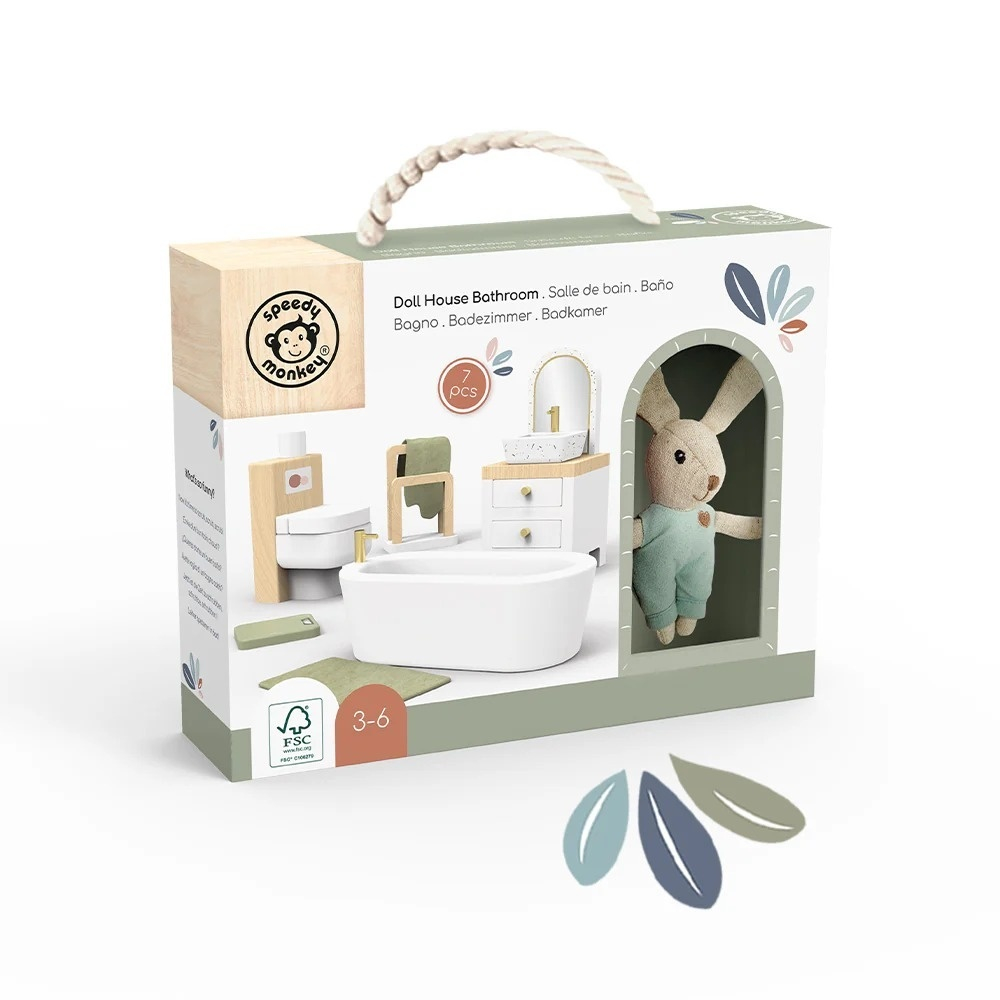 Set mobilier baie pentru casa de papusi, Speedy Monkey pentru Fata varsta 3 - 6, 6 - 9 [4]