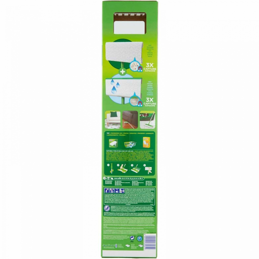 Set mop plat Swiffer Dry + Wet cu 11 rezerve - curatare umeda si uscata [11]