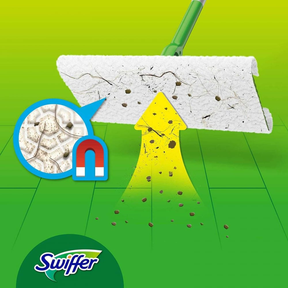 Set mop plat Swiffer Dry + Wet cu 11 rezerve - curatare umeda si uscata [7]