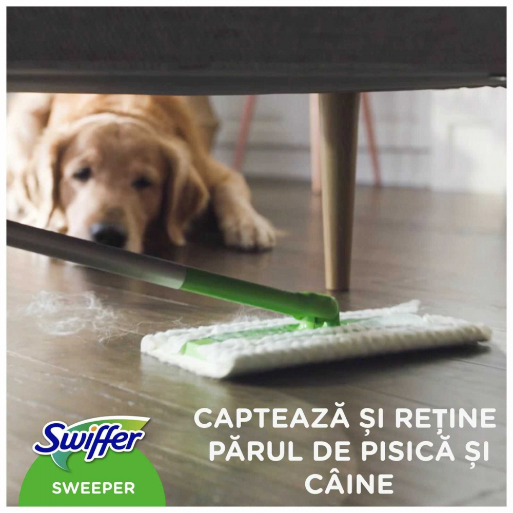 Set mop plat Swiffer Dry + Wet cu 11 rezerve - curatare umeda si uscata [3]