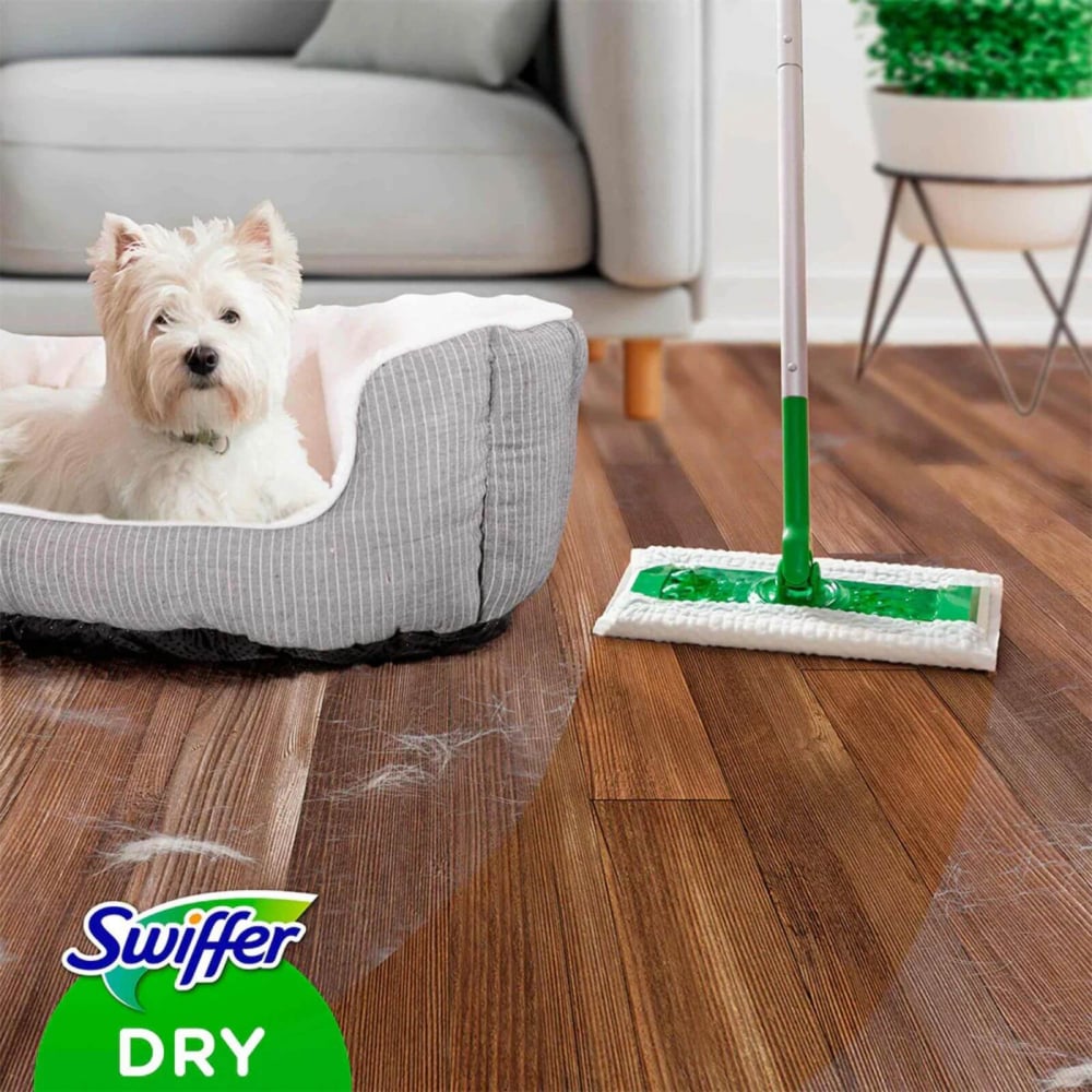 Mop uscat Swiffer cu pamatuf si 8 lavete Trap Lock – Set complet curatenie [4]