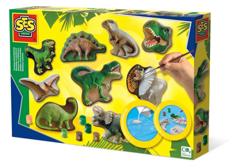 Set Mulaj si Pictura-Lumea Dinozaurilor,  5 Ani+, Carton, Multicolor [1]