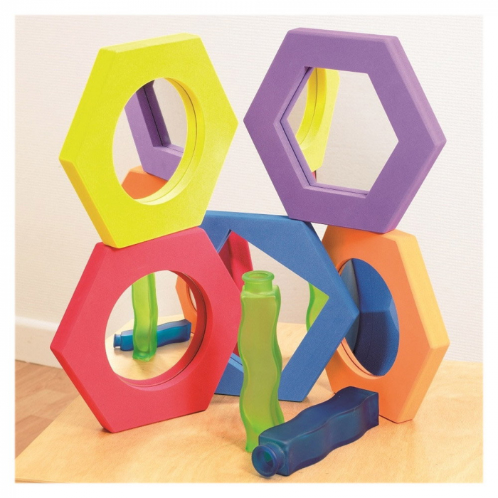 Set oglinzi hexagonale din spuma, 5 bucati, TickiT, 0-5 ani [3]