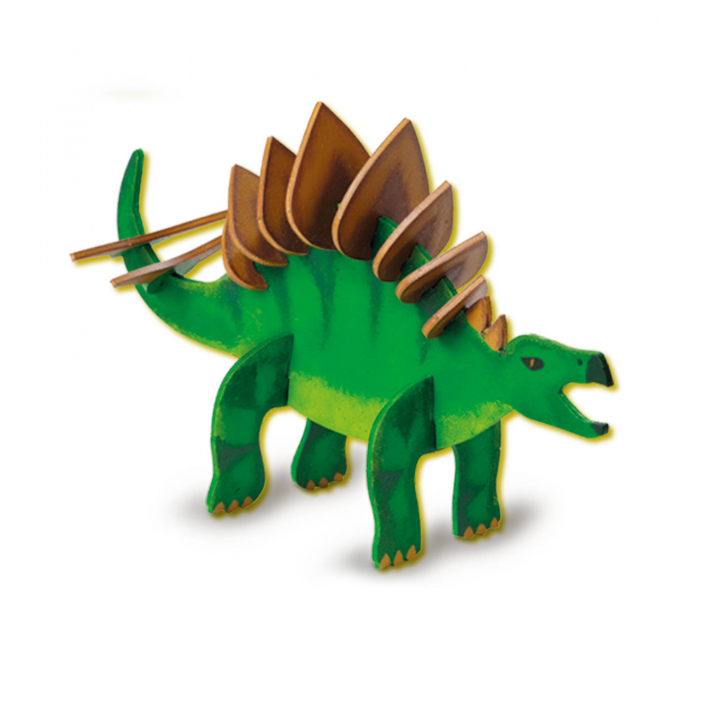 Set pentru copii cu un dinozaur din piese si vopsea fluorescenta [2]