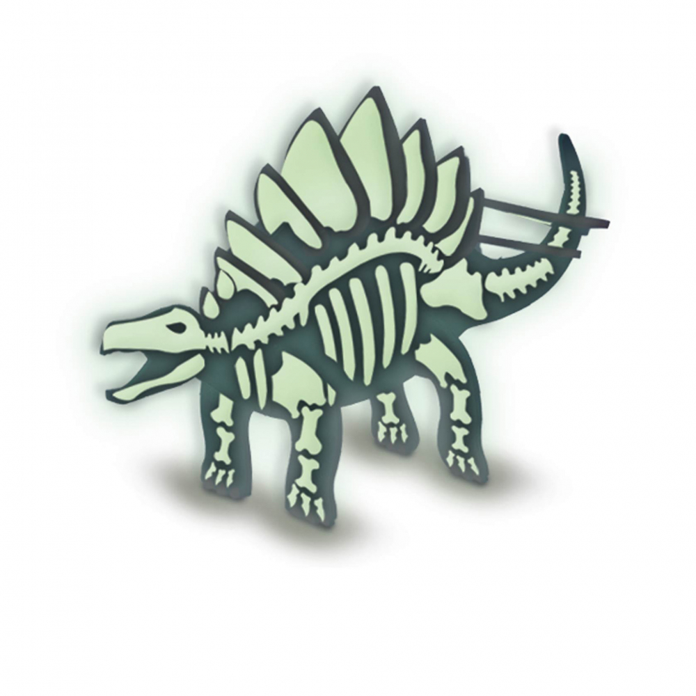 Set pentru copii cu un dinozaur din piese si vopsea fluorescenta [7]