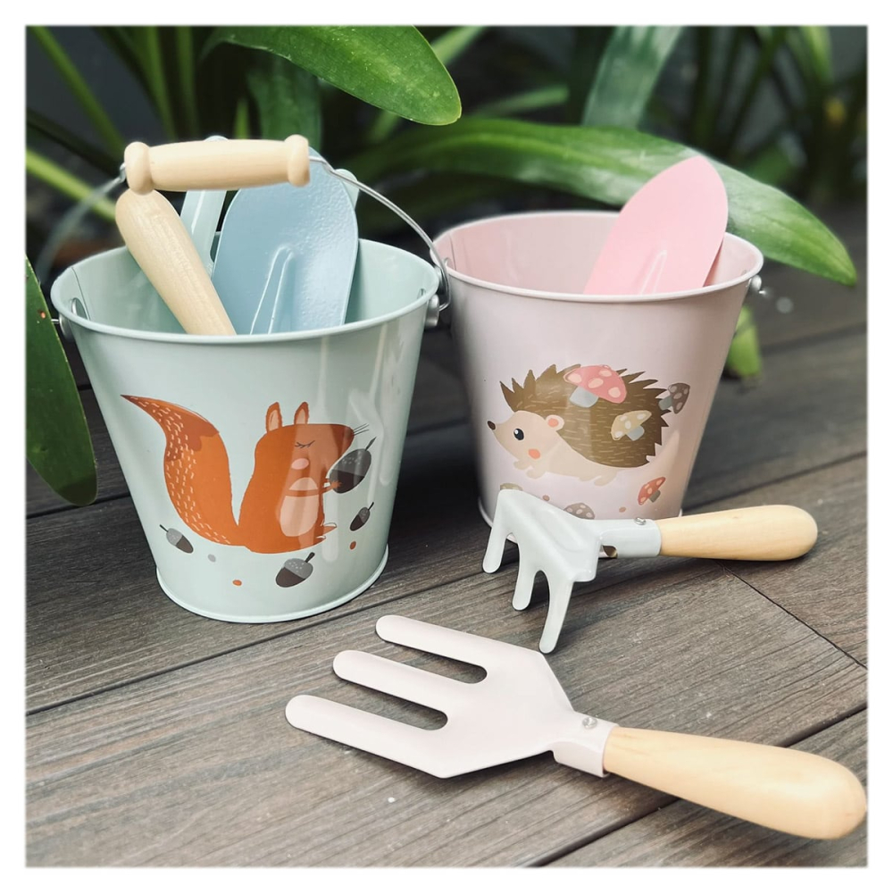 Set pentru gradinarit cu galetusa albastra, copii varsta 3-9 ani [2]