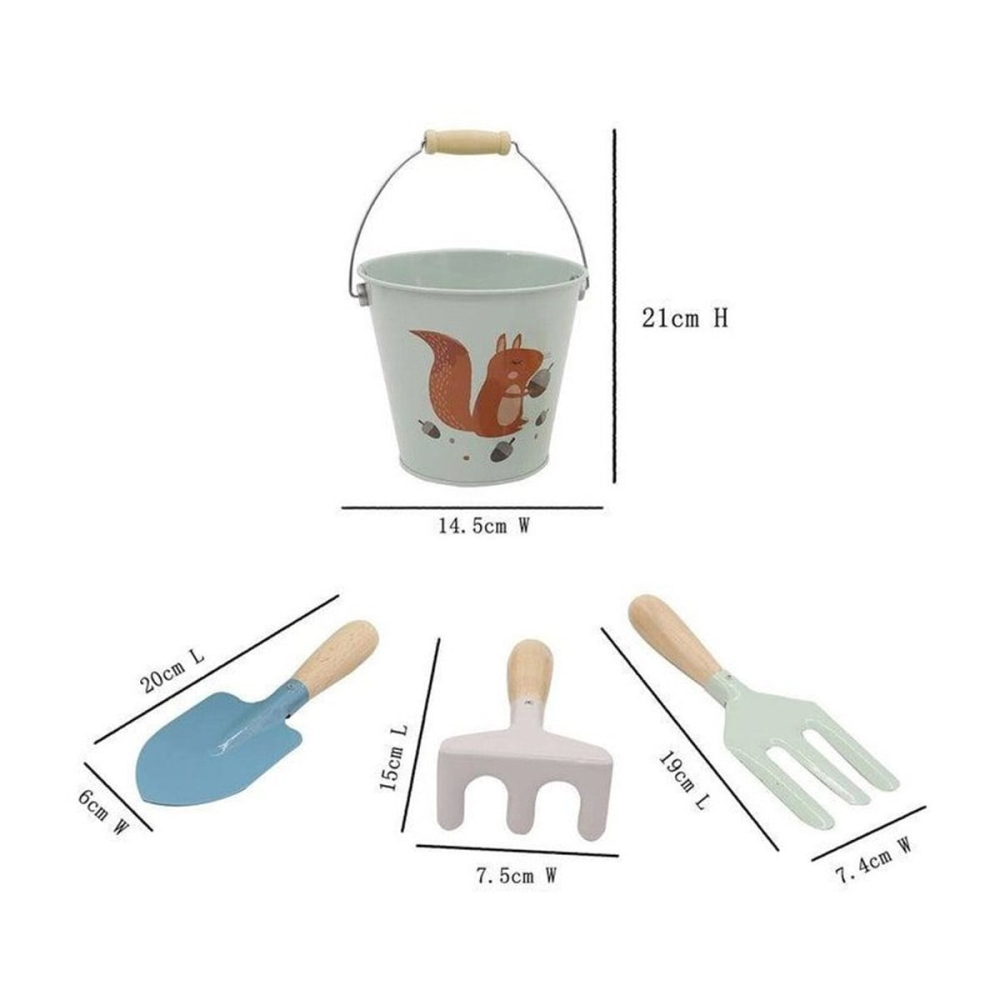 Set pentru gradinarit cu galetusa albastra, copii varsta 3-9 ani [4]