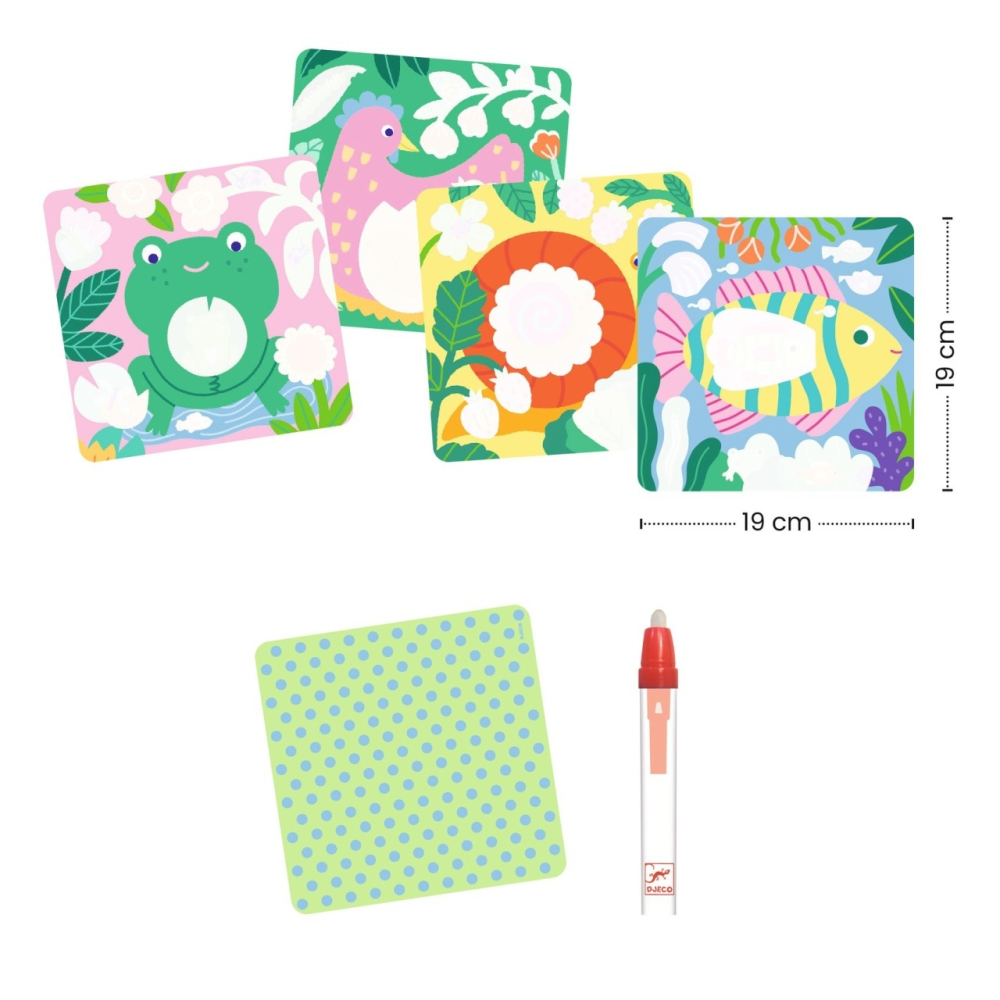 Set pictura cu apa Animale din gradina, Djeco Baiat, Fata, varsta 1 - 3 ani, 3 - 6 ani [3]