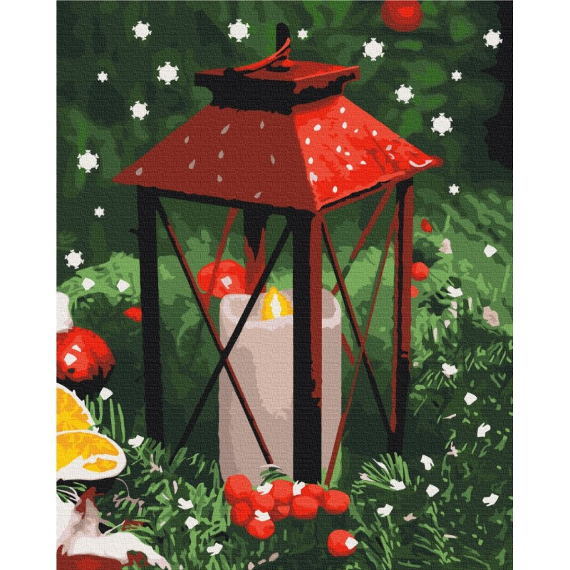 Set pictura pe numere 40x50cm, Brushme - Lumina de Revelion, candela - pensule, culori, BS52752 [2]