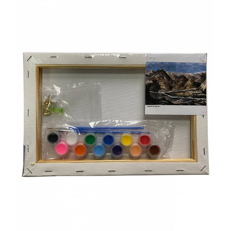 Set pictura pe panza imprimata 20x30cm, Pigna - Peisaj - acuarele, pensule, accesorii, PP203048 [2]