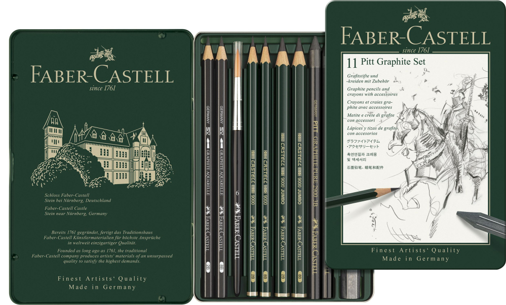 Set pitt monochrome grafit 11 buc faber-castell [2]