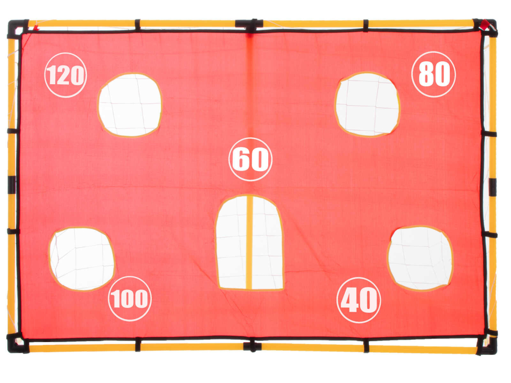 Set Poarta de fotbal pentru copii, cu plasa, panou pentru tinta si minge [8]