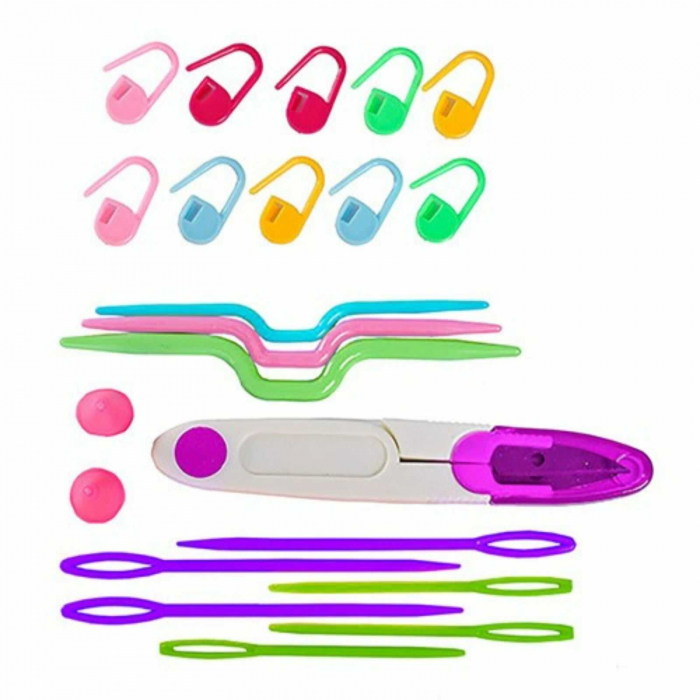 Set de Crosetat si Tricotat cu Andrele si Ace, 50 piese - Micostore.ro [2]