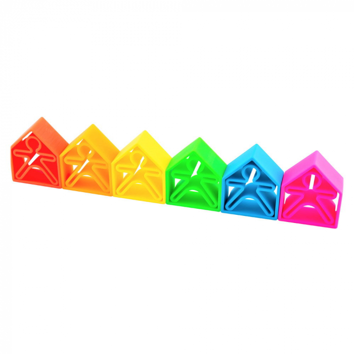 Set senzorial openended cu 12 piese, neon, Dena Toys, 0-5 ani [4]