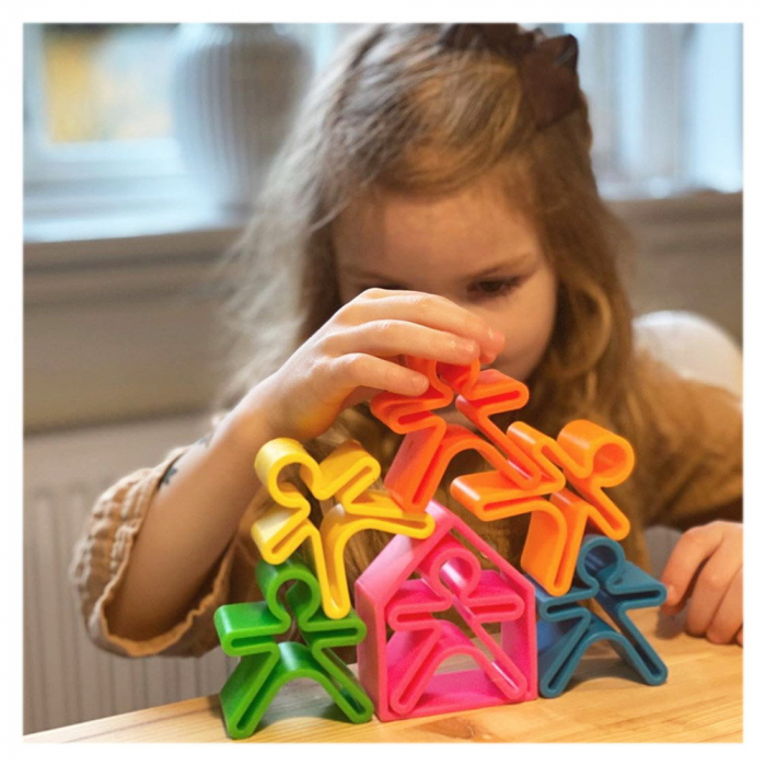 Set senzorial openended cu 12 piese, neon, Dena Toys, 0-5 ani [2]
