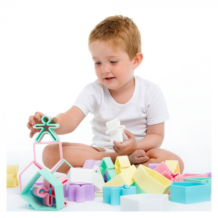 Set senzorial openended cu 12 piese, nordic, Dena Toys, 0-5 ani [2]