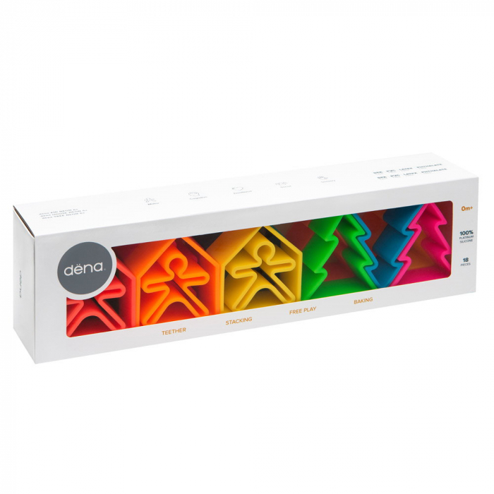 Set senzorial openended cu 18 piese, neon, Dena Toys, 0-5 ani [6]