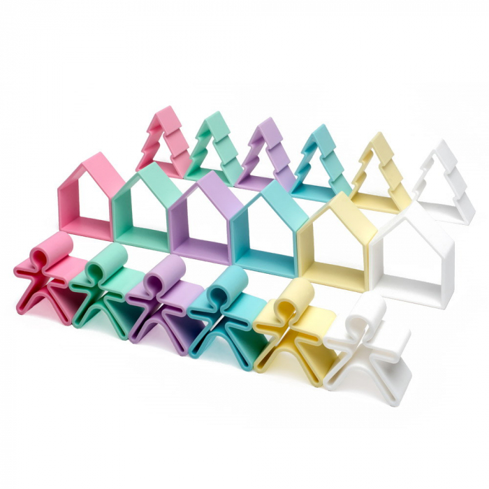 Set senzorial openended cu 18 piese, nordic, Dena Toys, 0-5 ani [1]