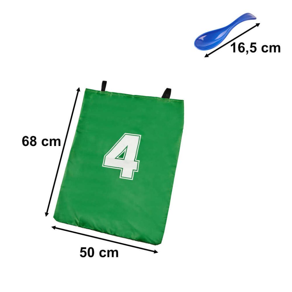 Set sportiv 4 in 1 pentru copii, joc saci cu oua si linguri [3]