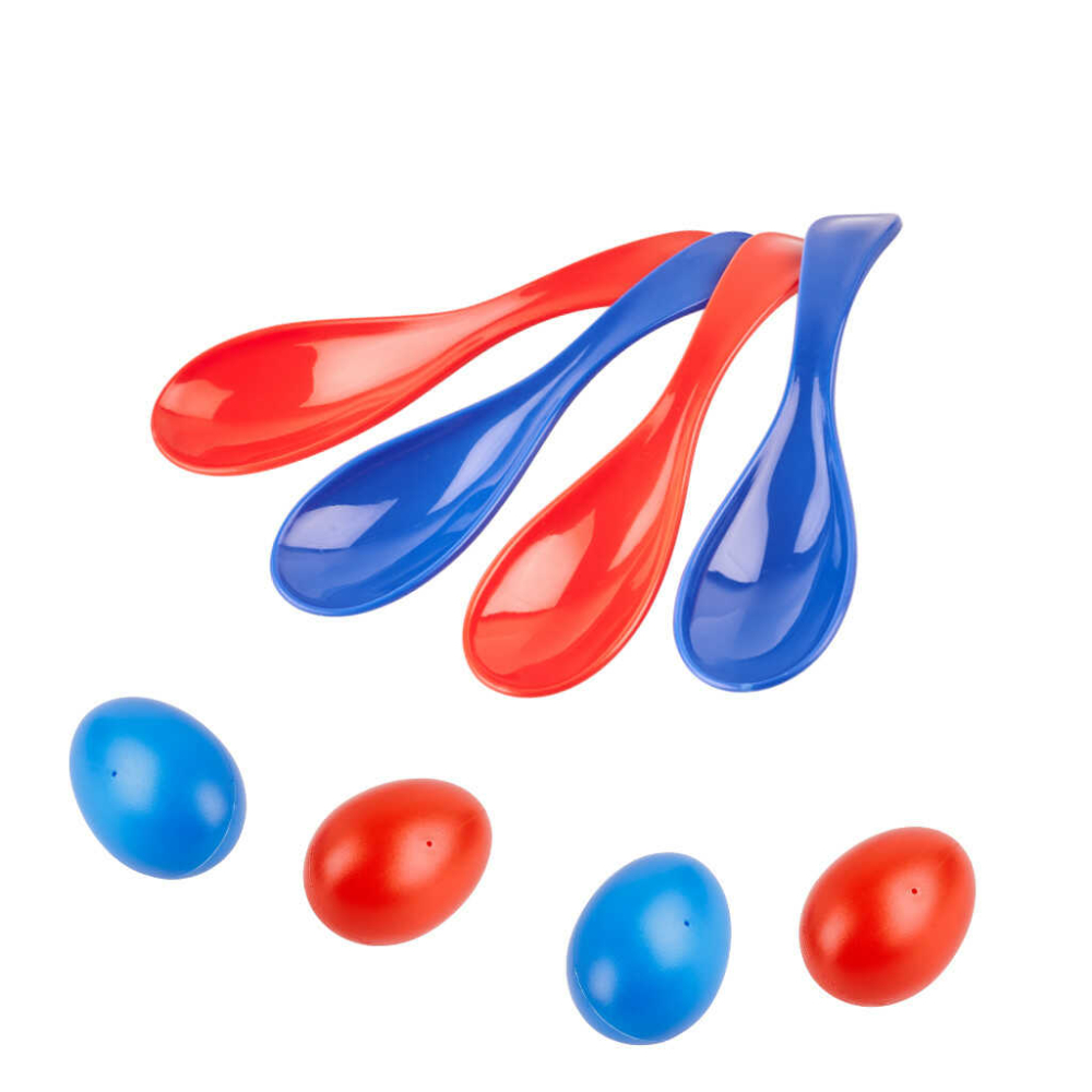 Set sportiv 4 in 1 pentru copii, joc saci cu oua si linguri [2]