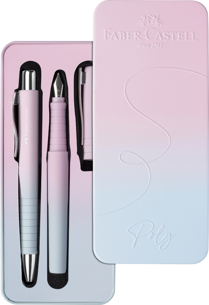 Set stilou m + pix xb poly flow roz-bleu faber-castell [2]