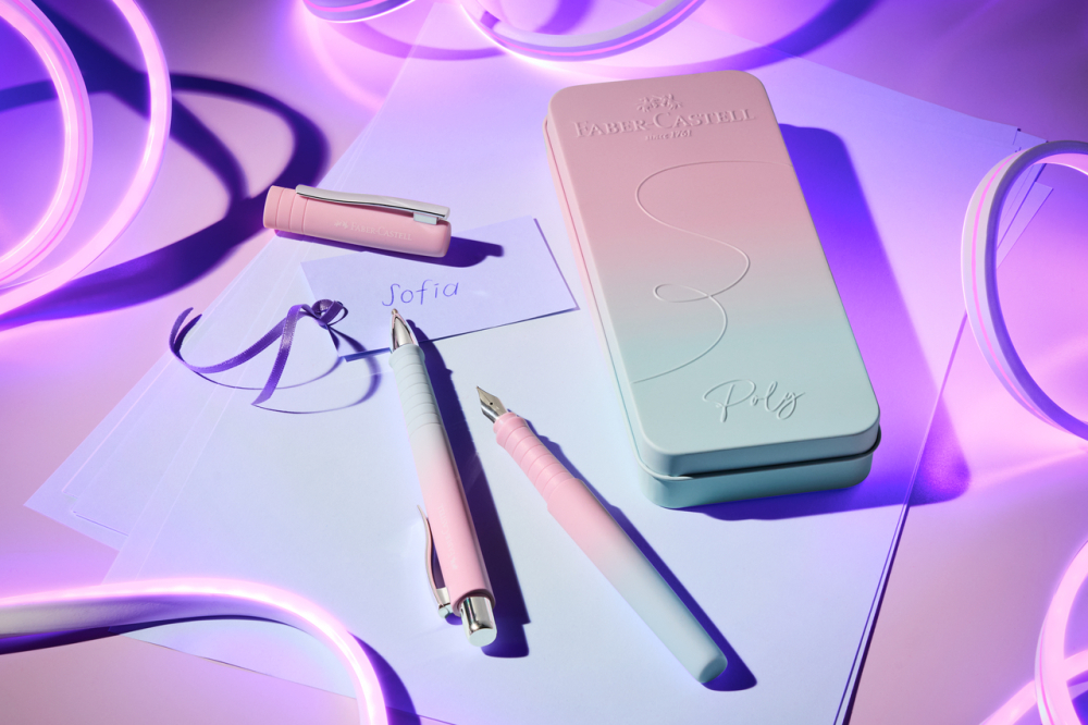 Set stilou m + pix xb poly flow roz-bleu faber-castell [4]