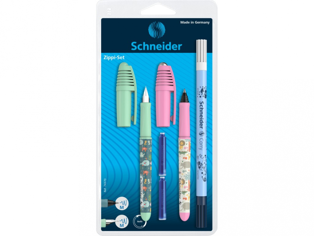 Set stilou + roller Schneider Zippi + pic Corry + 2 rezerve/blister, copii varsta 6-8 ani [1]