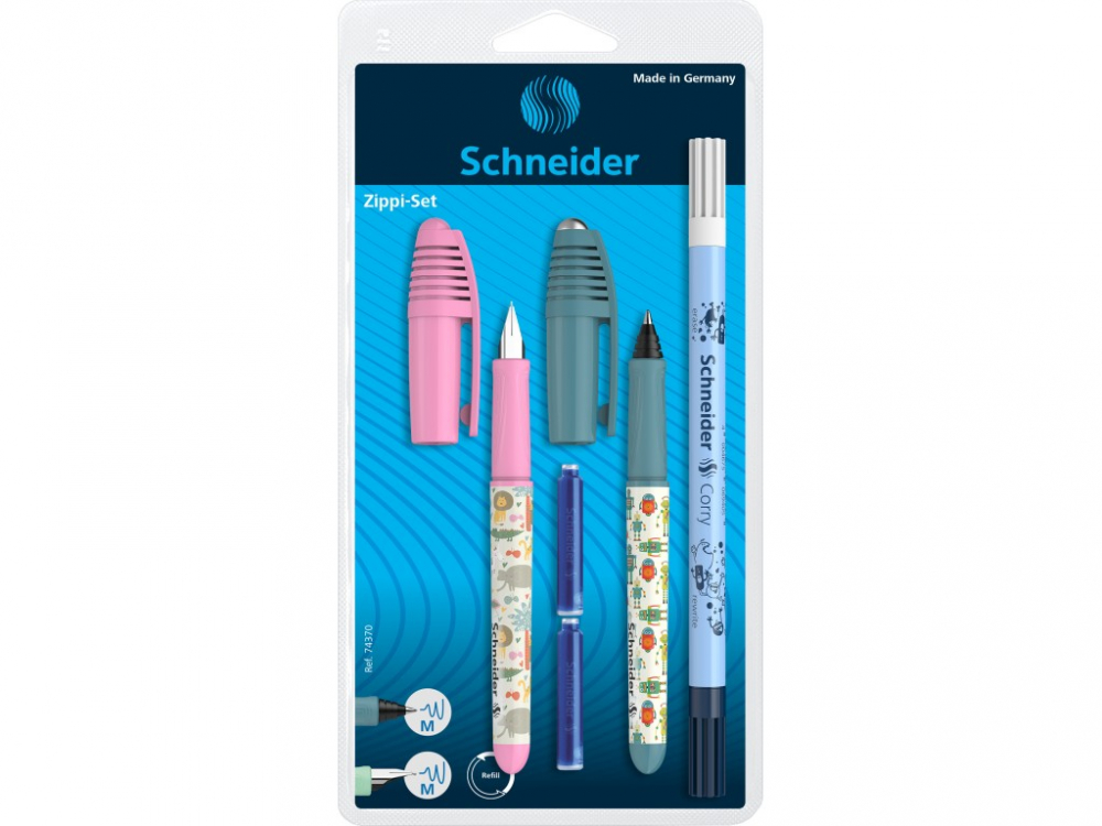 Set stilou + roller Schneider Zippi + pic Corry + 2 rezerve/blister, copii varsta 6-8 ani [1]