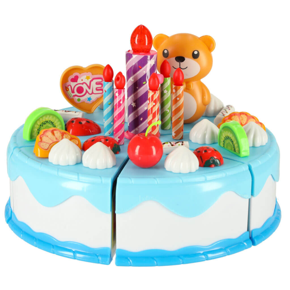 Tort aniversar de taiat copii 80 piese | Set bucatarie joaca 3+ [2]