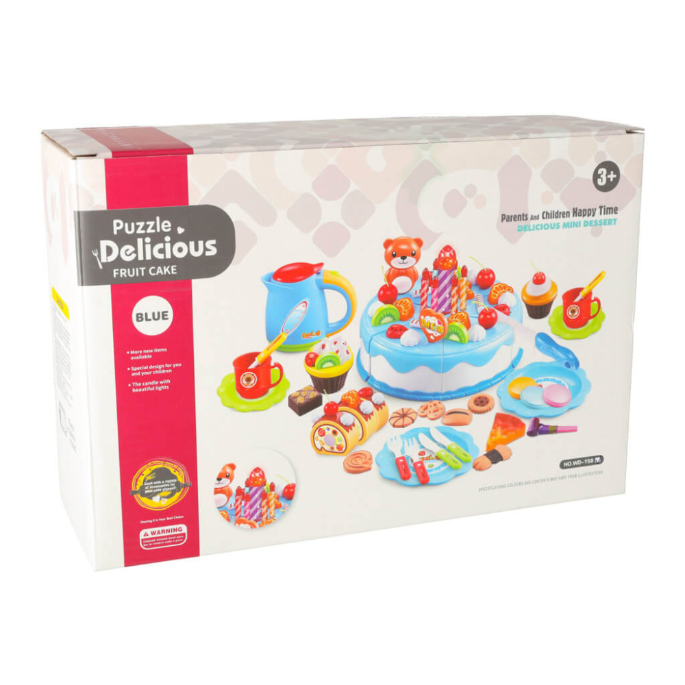 Tort aniversar de taiat copii 80 piese | Set bucatarie joaca 3+ [13]