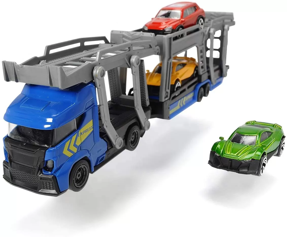 Set trailer 28cm cu 3 masinute metalice - albastru, varsta de la 3 ani la 12 ani [2]