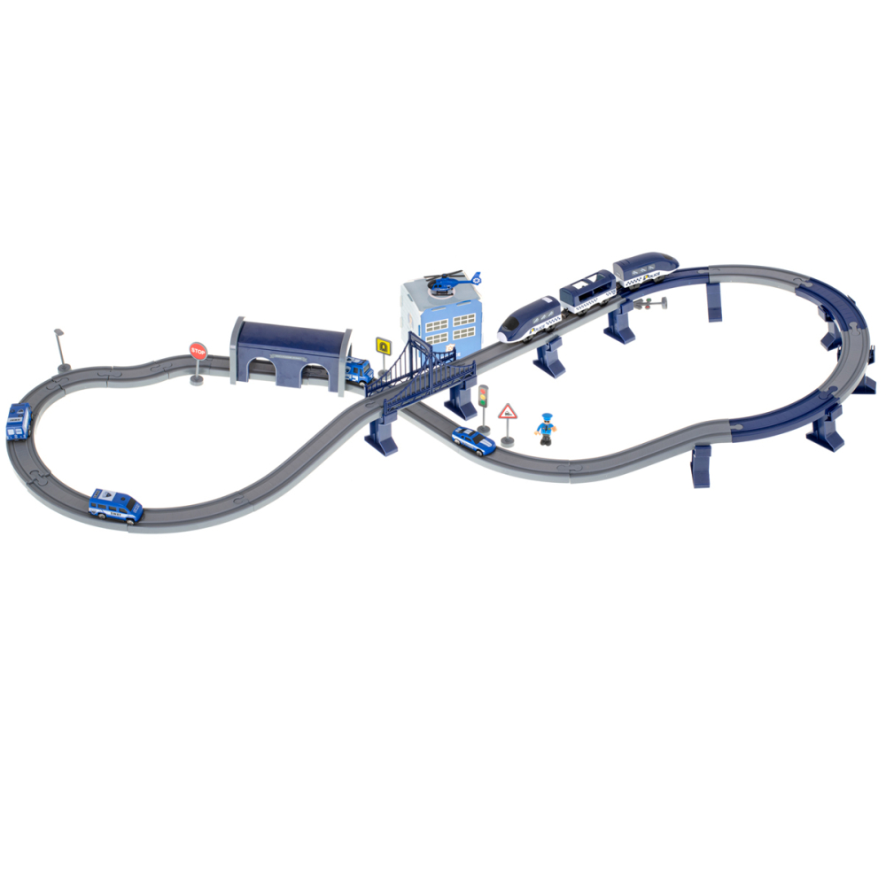 Set Trenulet Electric cu Masini de Politie 92 Piese 3 Ani+ [2]