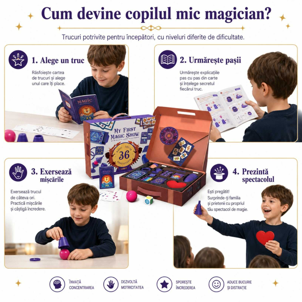Set de Magie pentru copii, Micul Magician - Jucarii MiDeer [4]