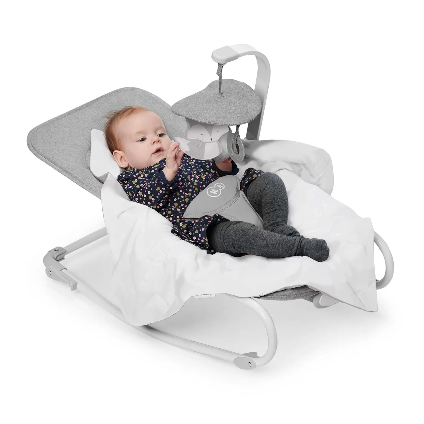 Sezlong 3 in 1, kinderkraft felio 2, stone grey, varsta de la 0 luni la 9 luni [3]