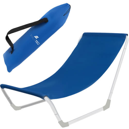 Sezlong pliabil camping albastru, impermeabil, 110 kg, cu geanta inclusa [7]