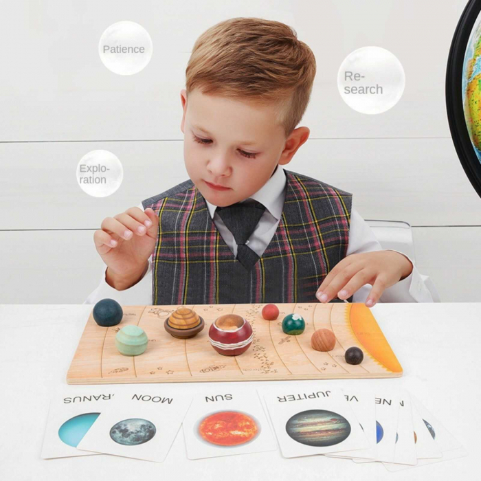 Puzzle din lemn cu piese 3D, mari cu Sistemul Solar [2]