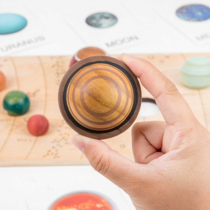 Puzzle din lemn cu piese 3D, mari cu Sistemul Solar [5]